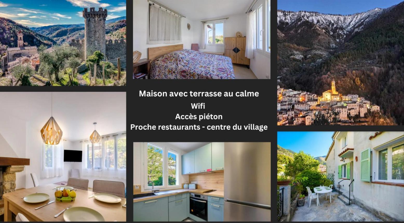 La Tiniera A Luceram - Maison Renovee 2023- Terrasse - Wifi - Village Des Creches エクステリア 写真